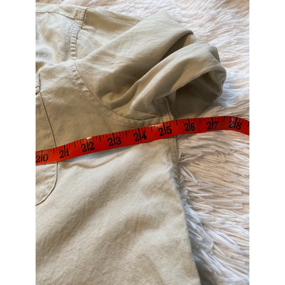 Sean John 100% Cotton L/S Neutral Khaki Button Down Men's Shirt Sz XXL - Picture 6 of 11